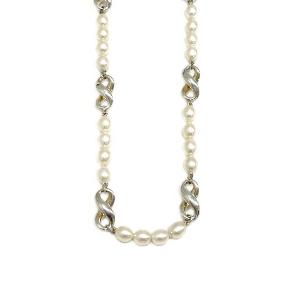 Tiffany Infinity Pearl Necklace Silver
